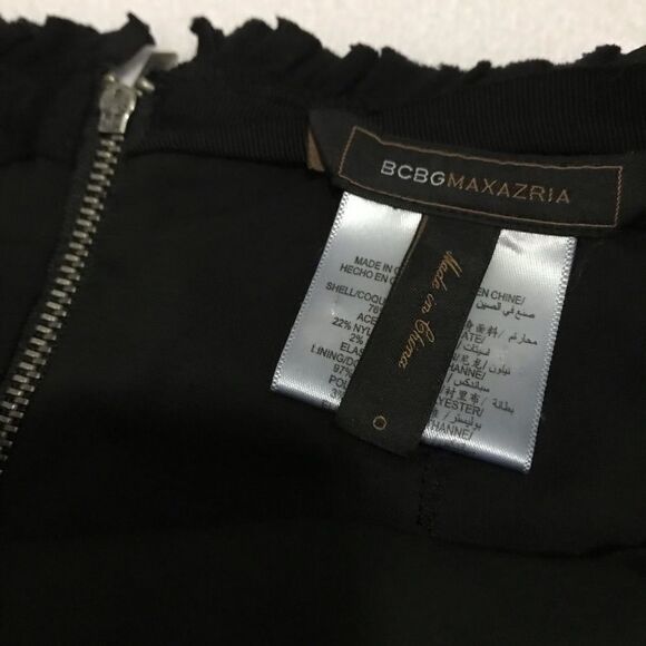 BCBGMaxazria Pencil Skirt Black Satin Wonen - Picture 3 of 7